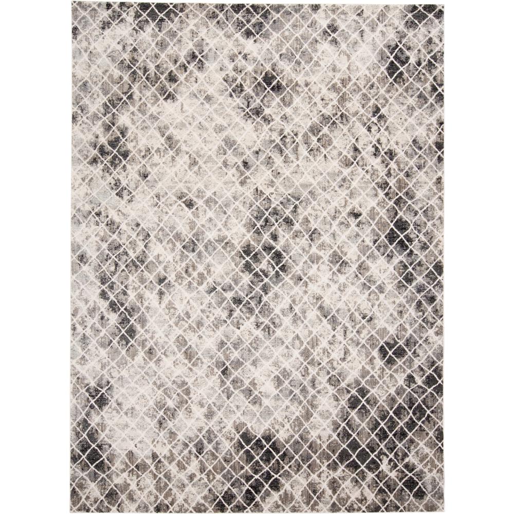 Kano Distressed Diamonds Rug, Charcoal/Ivory, 6ft - 7in x 9ft - 6in Area Rug, 8643873FSNDIVYF05. Picture 2