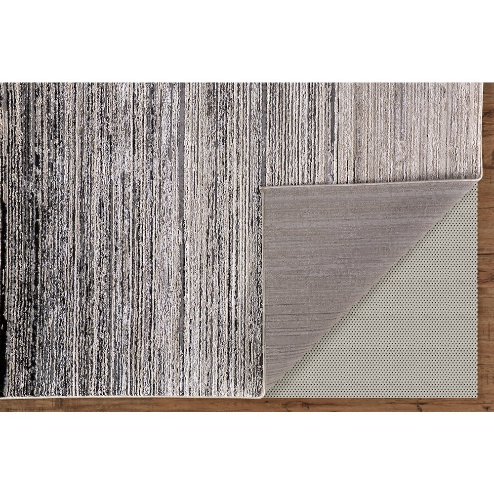 Micah Modern Abstract, Black/Gray, 9'-2" x 12' Area Rug. Picture 4