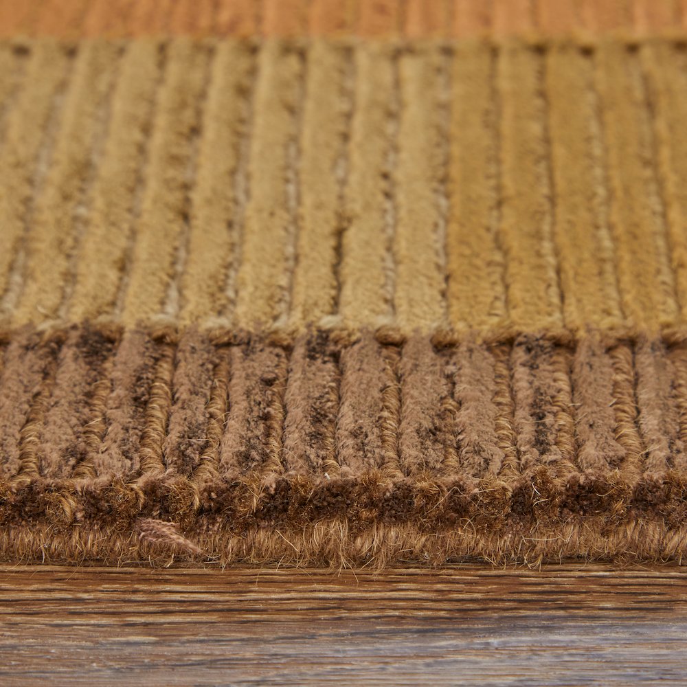 Keystone Transitional Color Block, Green/Brown/Orange, 8'-6" x 11'-6" Area Rug. Picture 7
