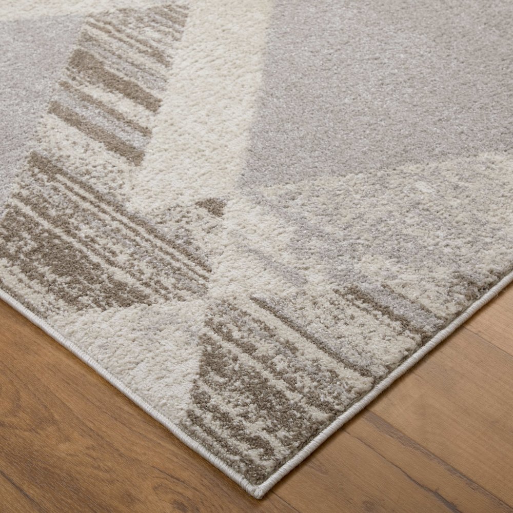 Vancouver Modern Geometric, Tan/Brown/Ivory, 12' x 15' Area Rug. Picture 4