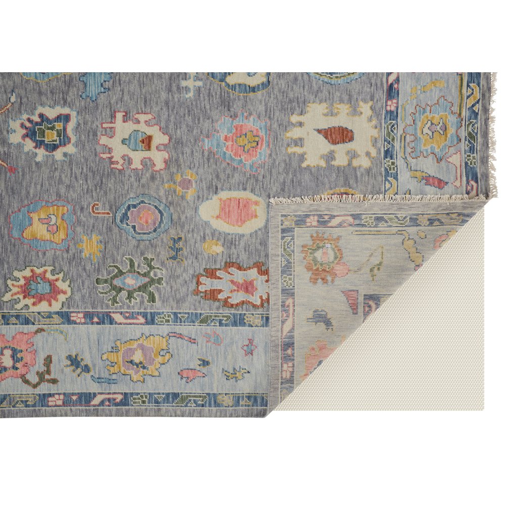 Karina Traditional Persian, Blue/Gray/Red, 8'-6" x 11'-6" Area Rug. Picture 4