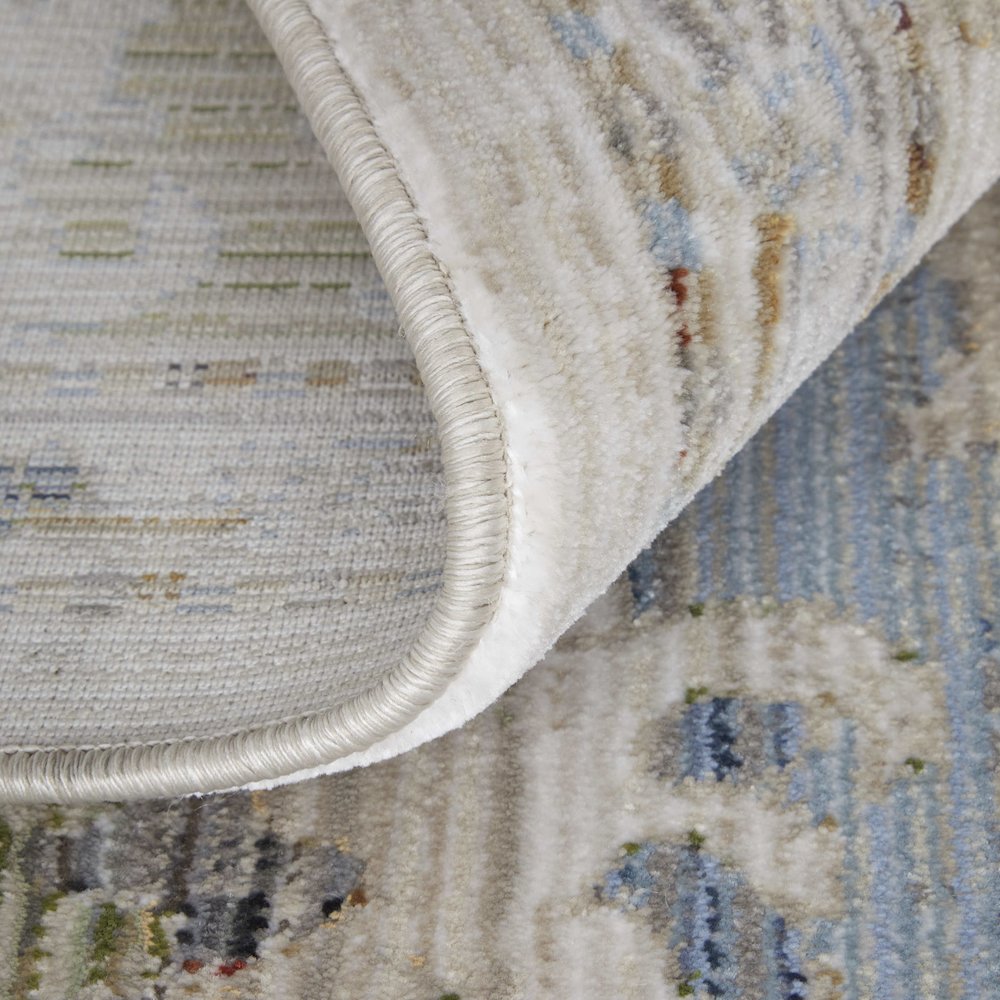 Melrose Traditional Floral & Botanical, Tan/Blue/Red, 2' x 3' Accent Rug. Picture 7
