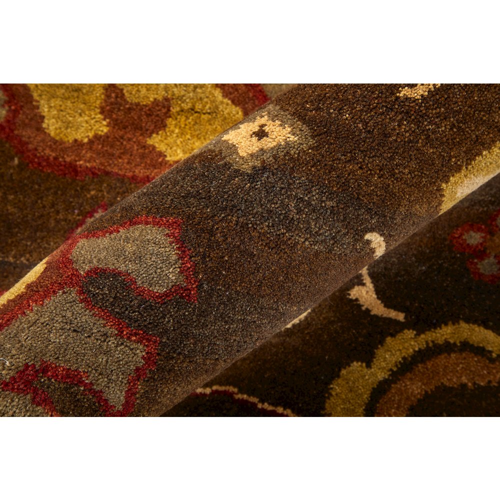 Amzad Transitional Ikat, Brown/Red/Tan, 8'-6" x 11'-6" Area Rug. Picture 4