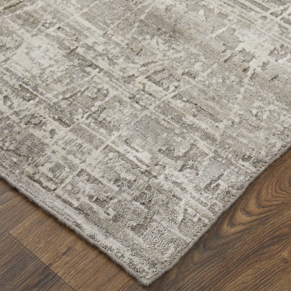 Eastfield Modern Abstract, Gray/Ivory, 5' x 8' Area Rug. Picture 3