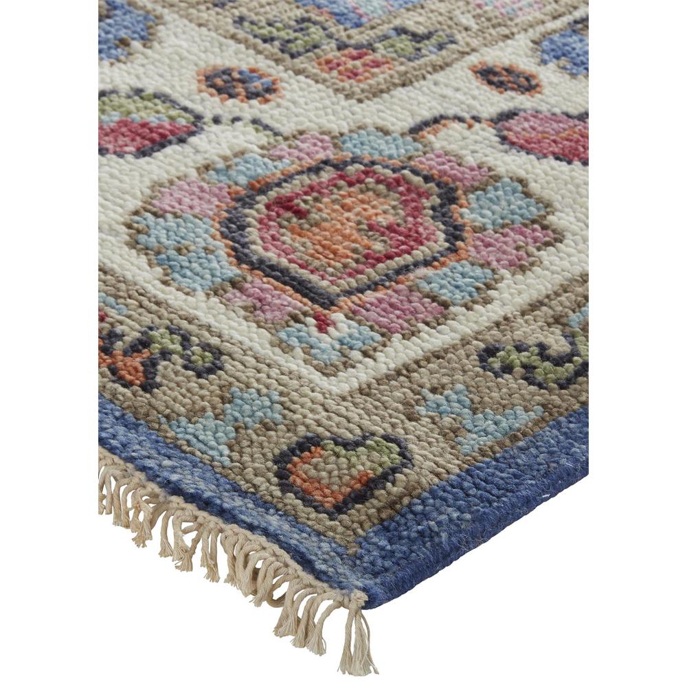 Beall Luxury Wool Rug, Ornamental Border, Blue, 5ft-6in x 8ft-6in Area Rug, BEA6708FBLUMLTE50. Picture 3