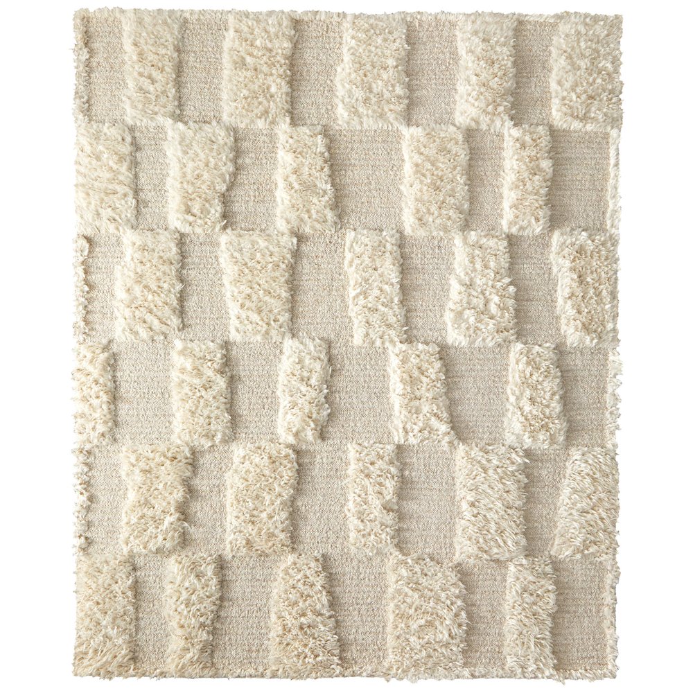 Ashby Transitional Geometric, Ivory, 2' x 3' Accent Rug. Picture 1