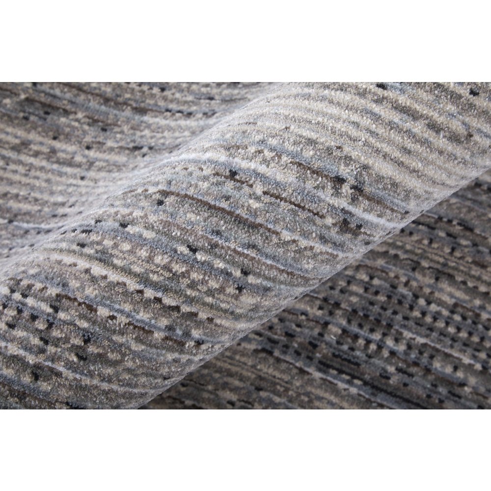 Deja Modern Solid, Gray/Ivory/Taupe, 6'-7" x 9'-6" Area Rug. Picture 4