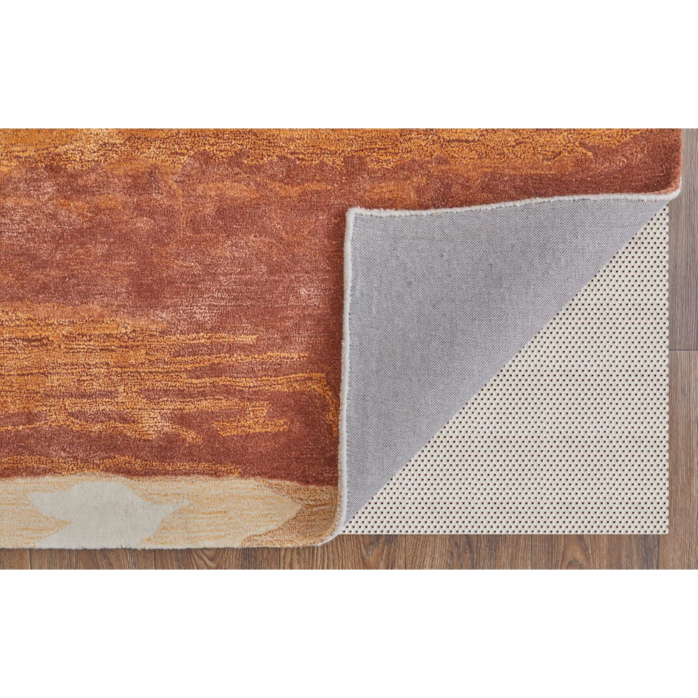 Anya Transitional Abstract, Red/Orange/Ivory, 2' x 3' Accent Rug. Picture 4