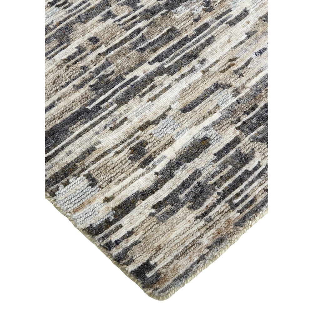 Conroe Abstract Hand Knot Accent Rug, Gunmetal/Silver Blue3ft-6in x 5ft-6in, CRO6821FGRY000C50. Picture 3