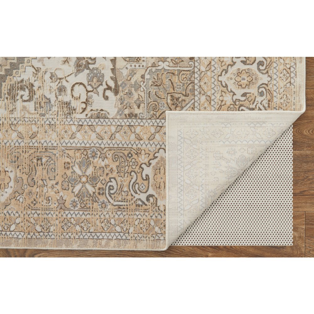 Celene Traditional Medallion, Brown/Ivory/Tan, 7'-9" x 10' Area Rug. Picture 4