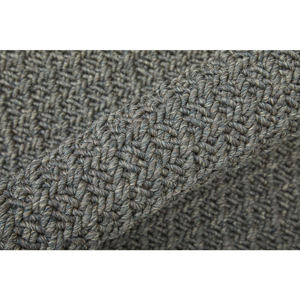 Tito Modern Solid, Green/Ivory, 9' x 12' Area Rug. Picture 4