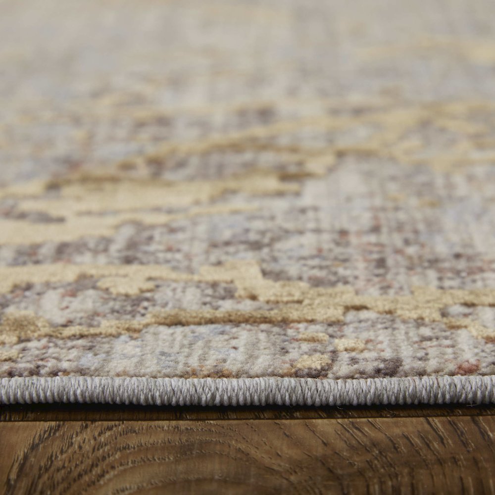 Pryor Modern Abstract, Brown/Taupe/Tan, 6'-7" x 9'-6" Area Rug. Picture 8