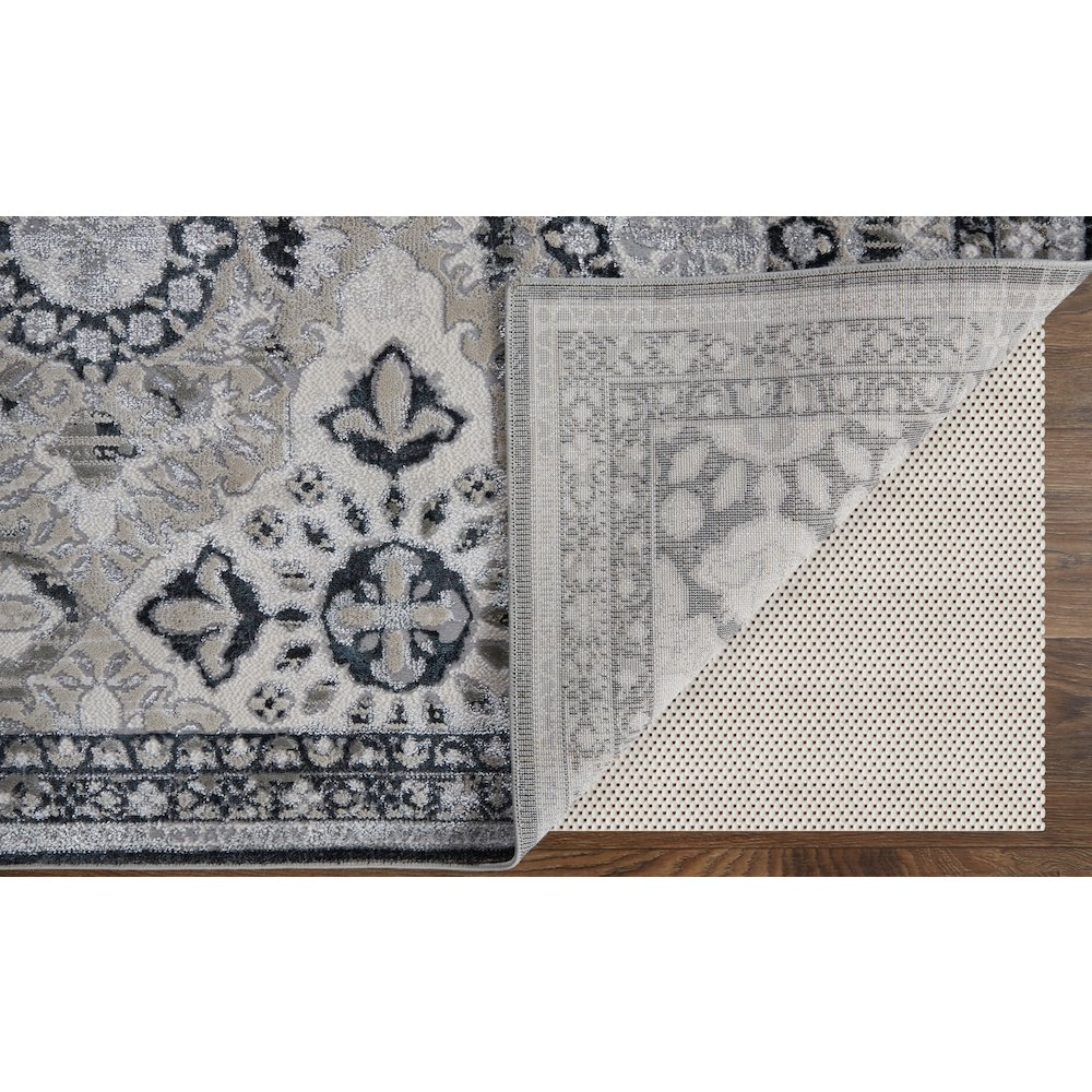 Macklaine Transitional Geometric, Gray/Black, 12' x 15' Area Rug. Picture 4