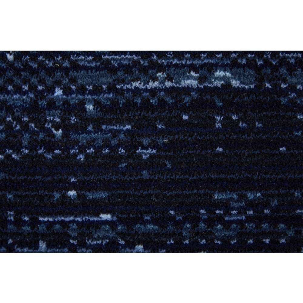 Deja Modern Solid, Blue/Black, 6'-7" x 9'-6" Area Rug. Picture 5