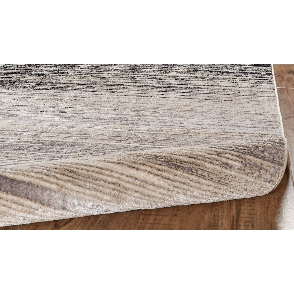 Micah Modern Abstract, Black/Gray, 9'-2" x 12' Area Rug. Picture 6