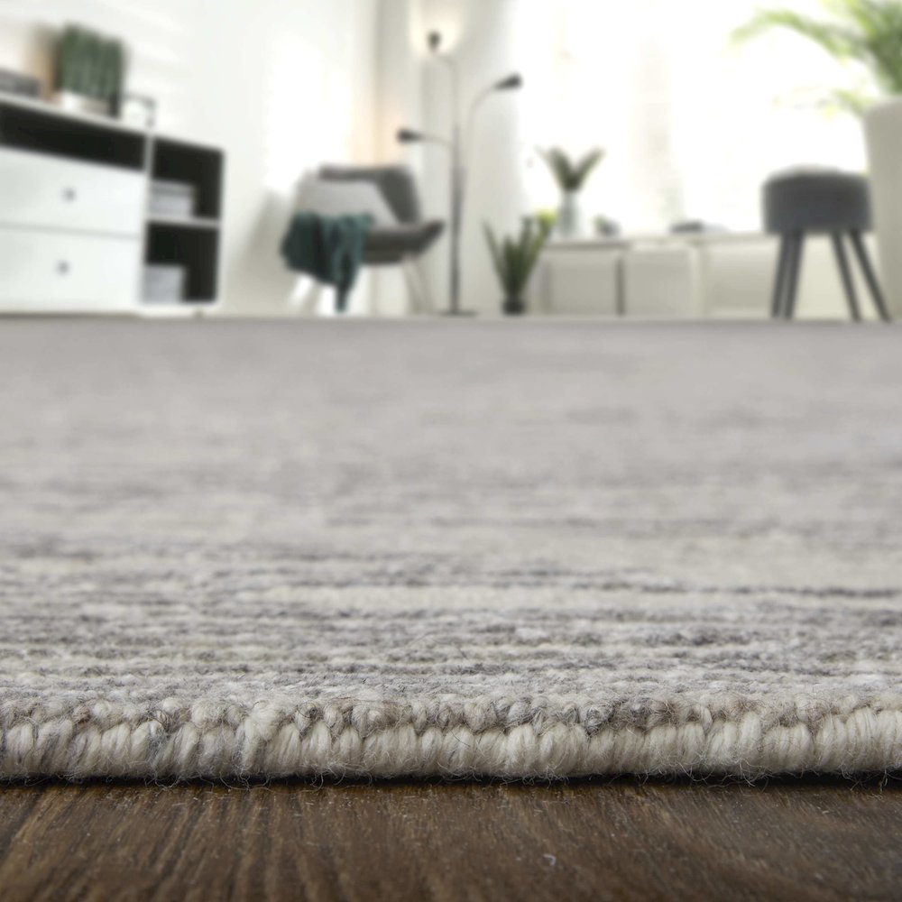 Brighton Modern Abstract, Ivory/Taupe/Silver, 3' x 5' Accent Rug. Picture 9
