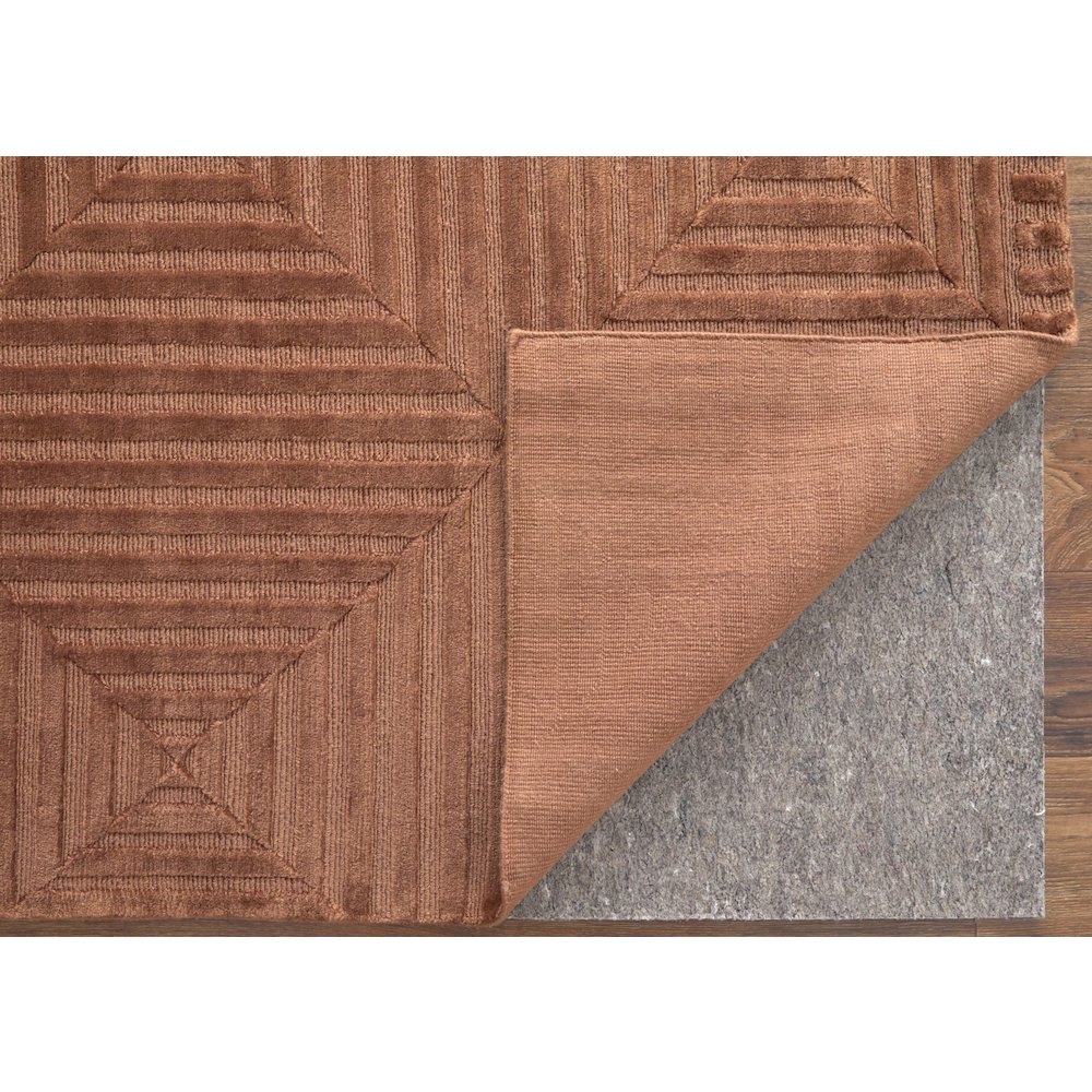 Channels Modern Geometric, Orange/Brown, 5'-6" x 8'-6" Area Rug. Picture 4