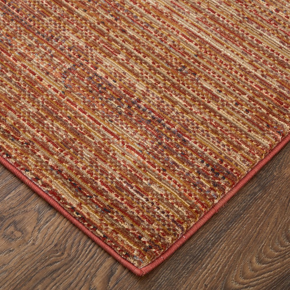 Deja Modern Solid, Brown/Red/Tan, 6'-7" x 9'-6" Area Rug. Picture 2