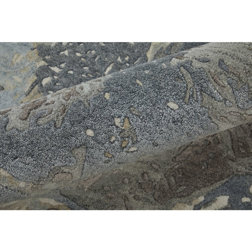 Zarah Modern Watercolor, Blue/Taupe/Green, 9' x 12' Area Rug. Picture 6