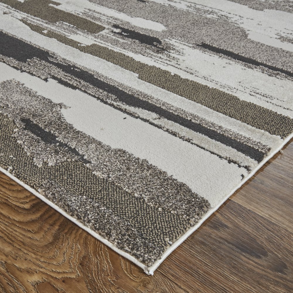 Vancouver Modern Abstract, Brown/Ivory, 6'-7" x 9'-6" Area Rug. Picture 3
