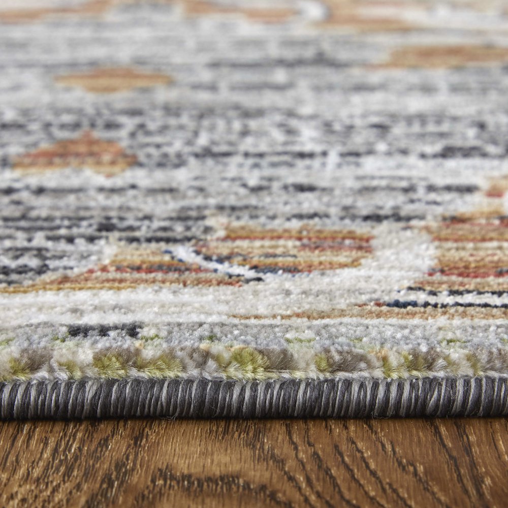 Melrose Transitional Ikat, Ivory/Red/Gray, 2' x 3' Accent Rug. Picture 8