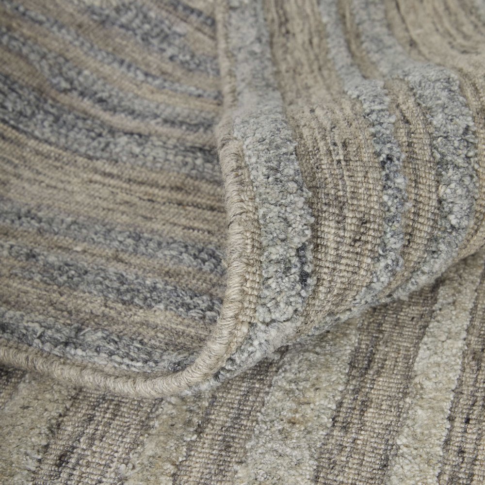 Elias Modern Abstract, Brown/Blue/Tan, 9' x 12' Area Rug. Picture 5