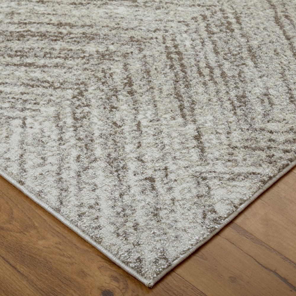Vancouver Modern Geometric, Ivory/Tan/Brown, 8' x 10' Area Rug. Picture 4