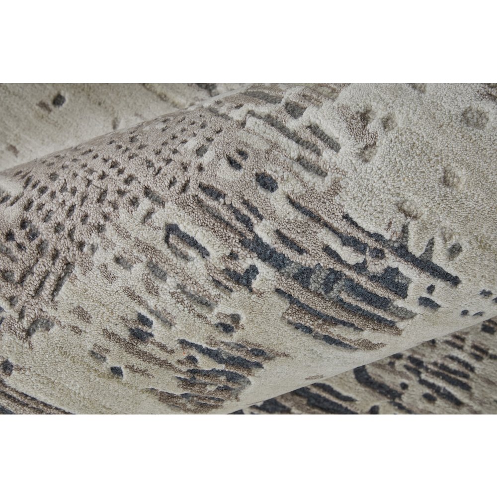 Zarah Modern Abstract, Brown/Tan/Black, 10' x 14' Area Rug. Picture 5
