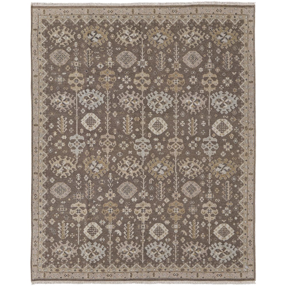 Corbitt Traditional Oriental, Brown/Ivory, 2' x 3' Accent Rug. Picture 1