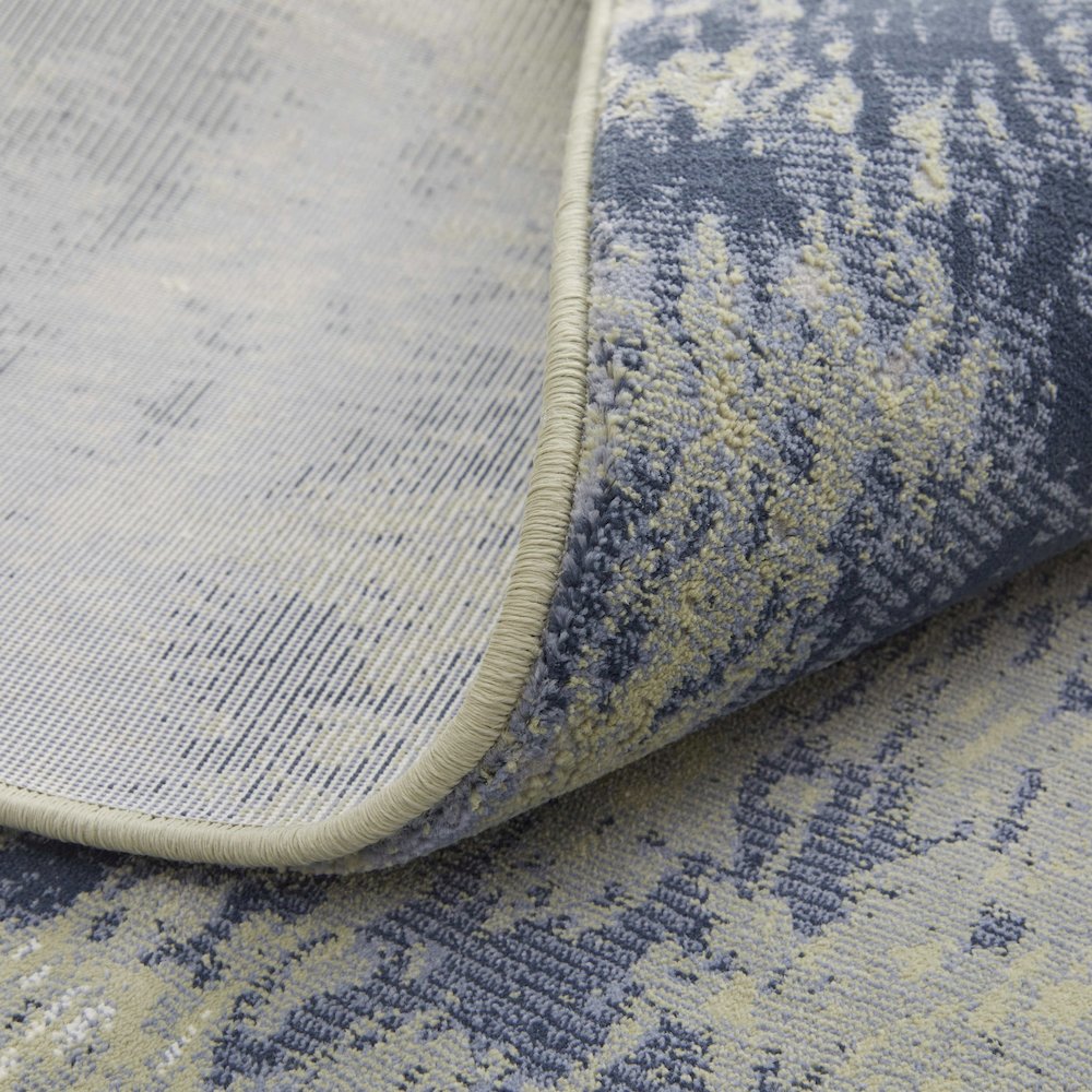 Clio Modern Abstract, Blue/Green/Ivory, 3'-10" x 6' Accent Rug. Picture 7