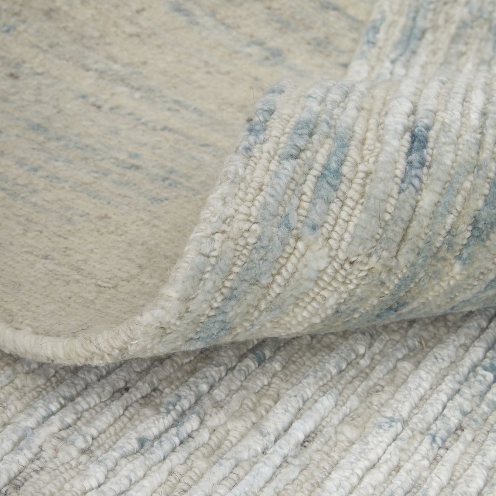 Brighton Modern Abstract, Blue/Ivory/Silver, 2' x 3' Accent Rug. Picture 8
