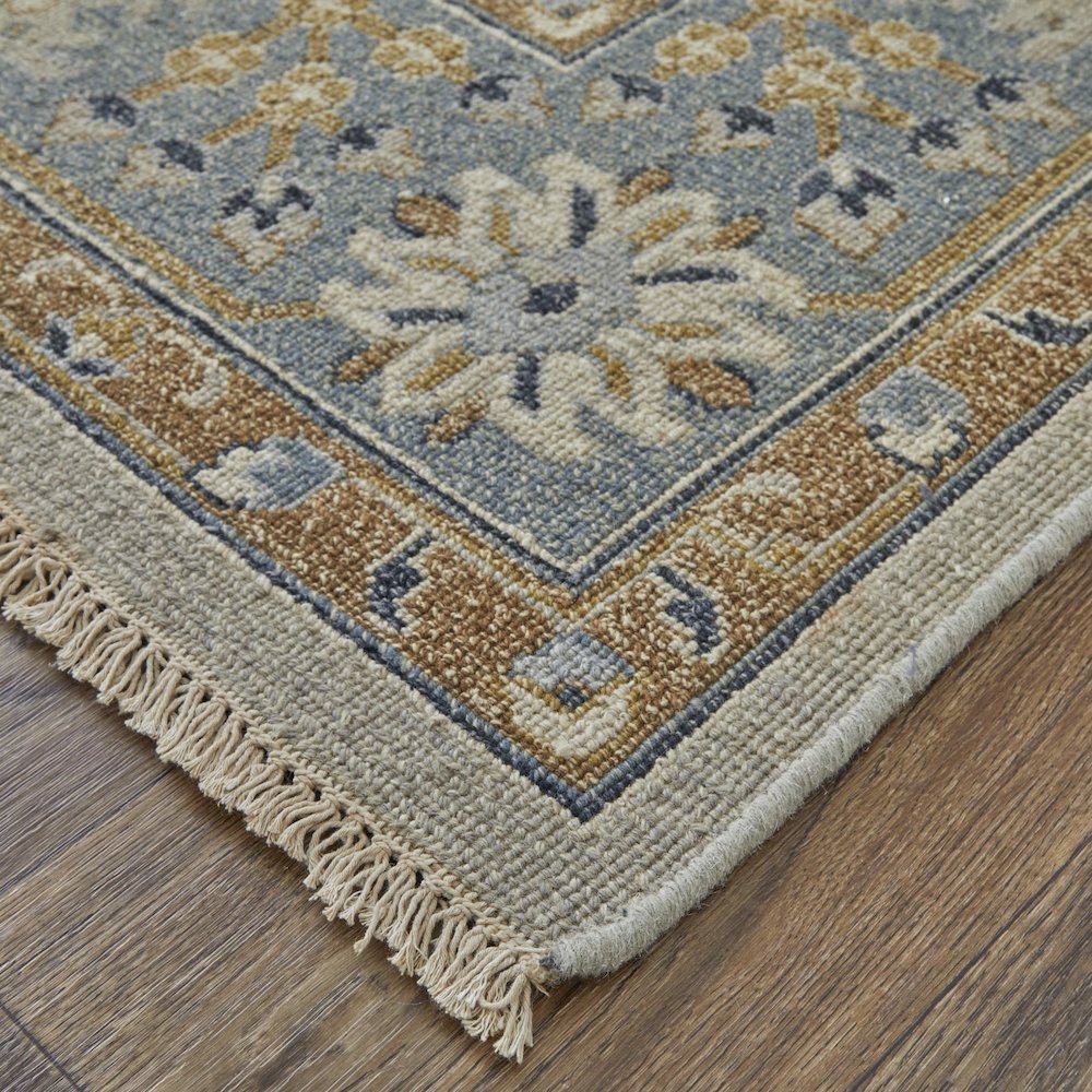 Corbitt Traditional Oriental, Blue/Brown/Gray, 5'-6" x 8'-6" Area Rug. Picture 3