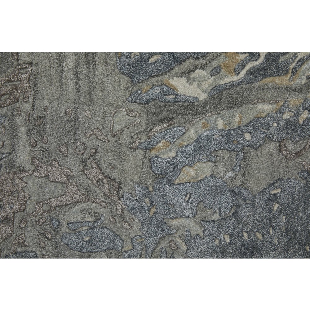 Zarah Modern Watercolor, Blue/Taupe/Green, 9' x 12' Area Rug. Picture 7
