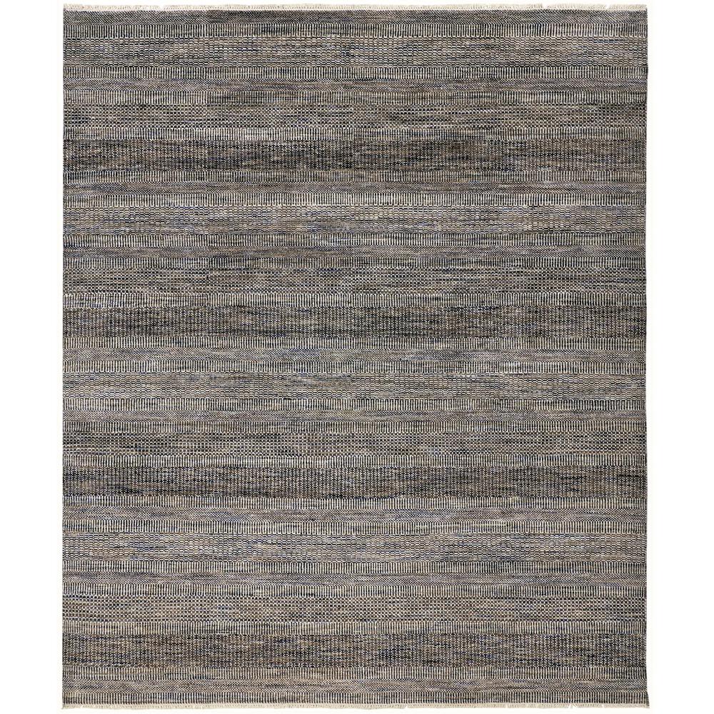 Janson Classic Striped Rug, Dark/Warm Gray, 9ft - 6in x 13ft - 6in Area Rug, I92I6065DGY000H50. Picture 1