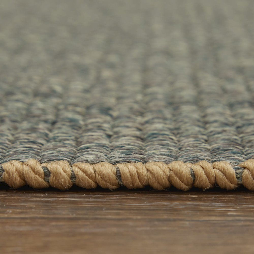 Theo Modern Solid, Green/Tan, 9' x 12' Area Rug. Picture 7