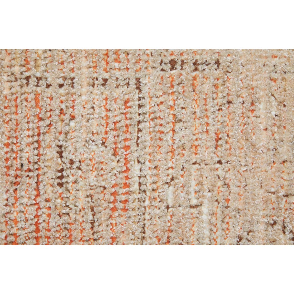 Caldwell Transitional Medallion, Orange/Tan/Ivory, 3'-6" x 5'-6" Accent Rug. Picture 5