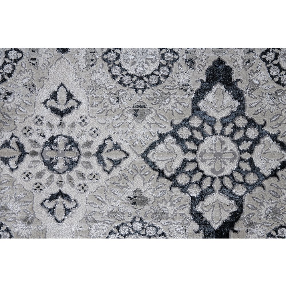 Macklaine Transitional Geometric, Gray/Black, 12' x 15' Area Rug. Picture 6