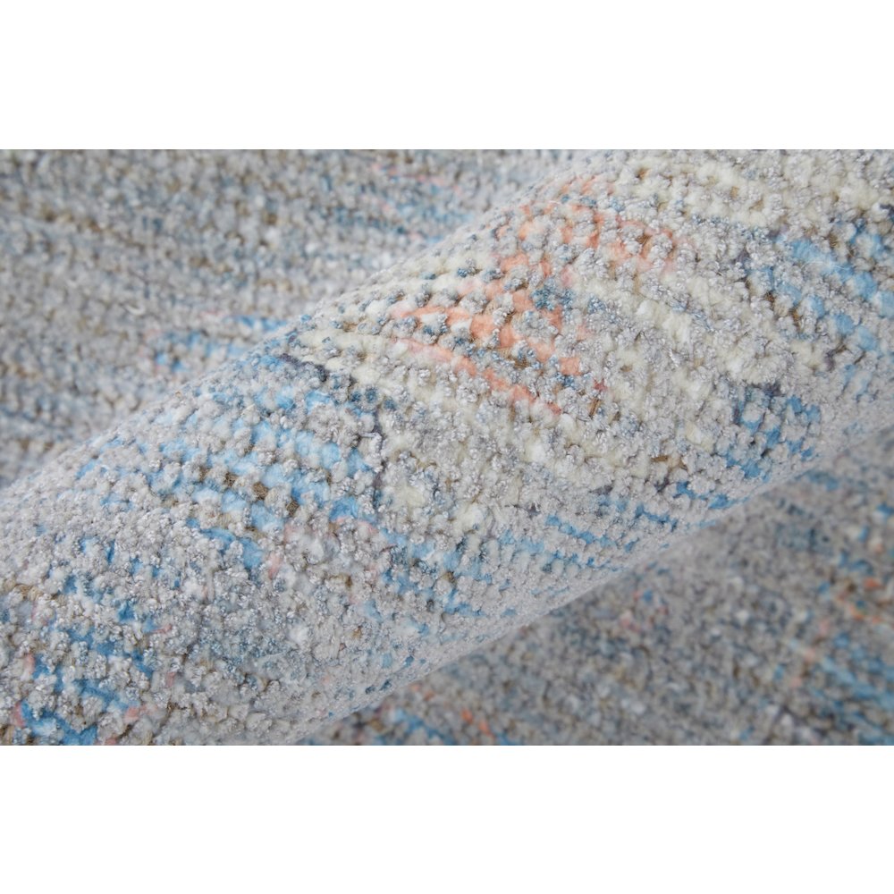 Caldwell Transitional Floral & Botanical, Blue/Yellow/Orange, 10' x 14' Area Rug. Picture 4
