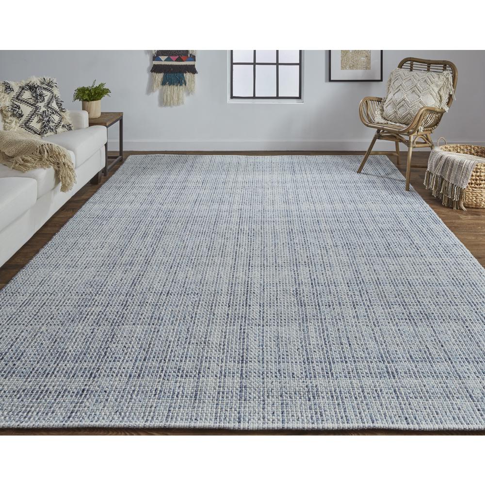 Naples Space Dyed In/Outdoor Flatweave, Dusty Blue, 12ft x 15ft Area Rug, NAP0751FBLU000J00. Picture 1