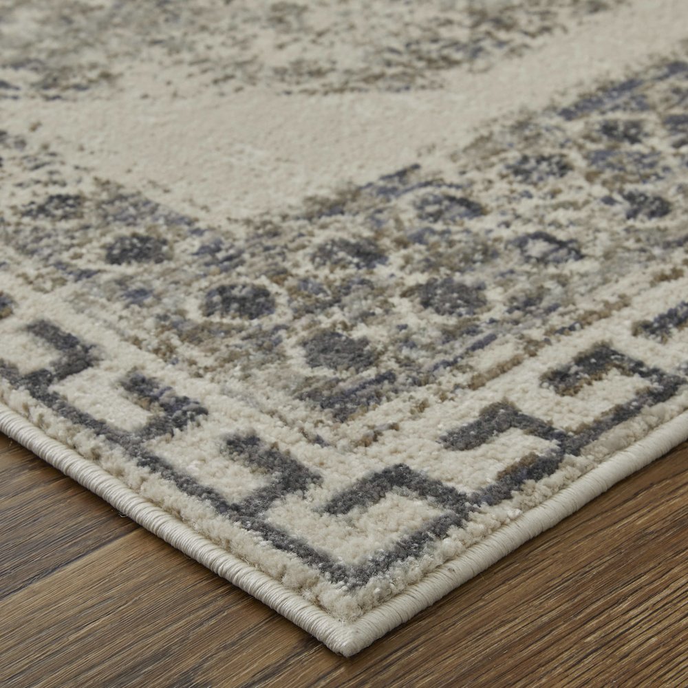 Kano Transitional Distressed, Ivory/Taupe/Gray, 10'-2" x 13'-9" Area Rug. Picture 3
