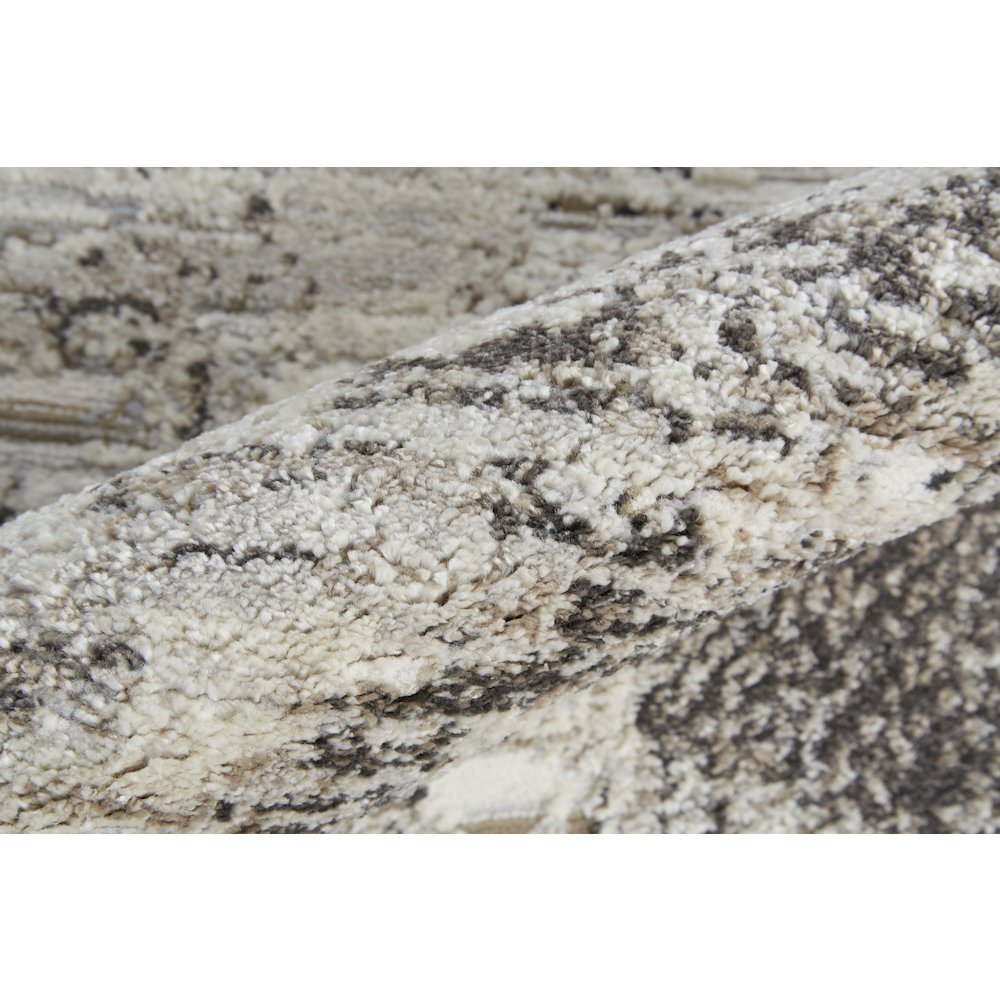 Vancouver Modern Abstract, Ivory/Gray/Brown, 5' x 8' Area Rug. Picture 5