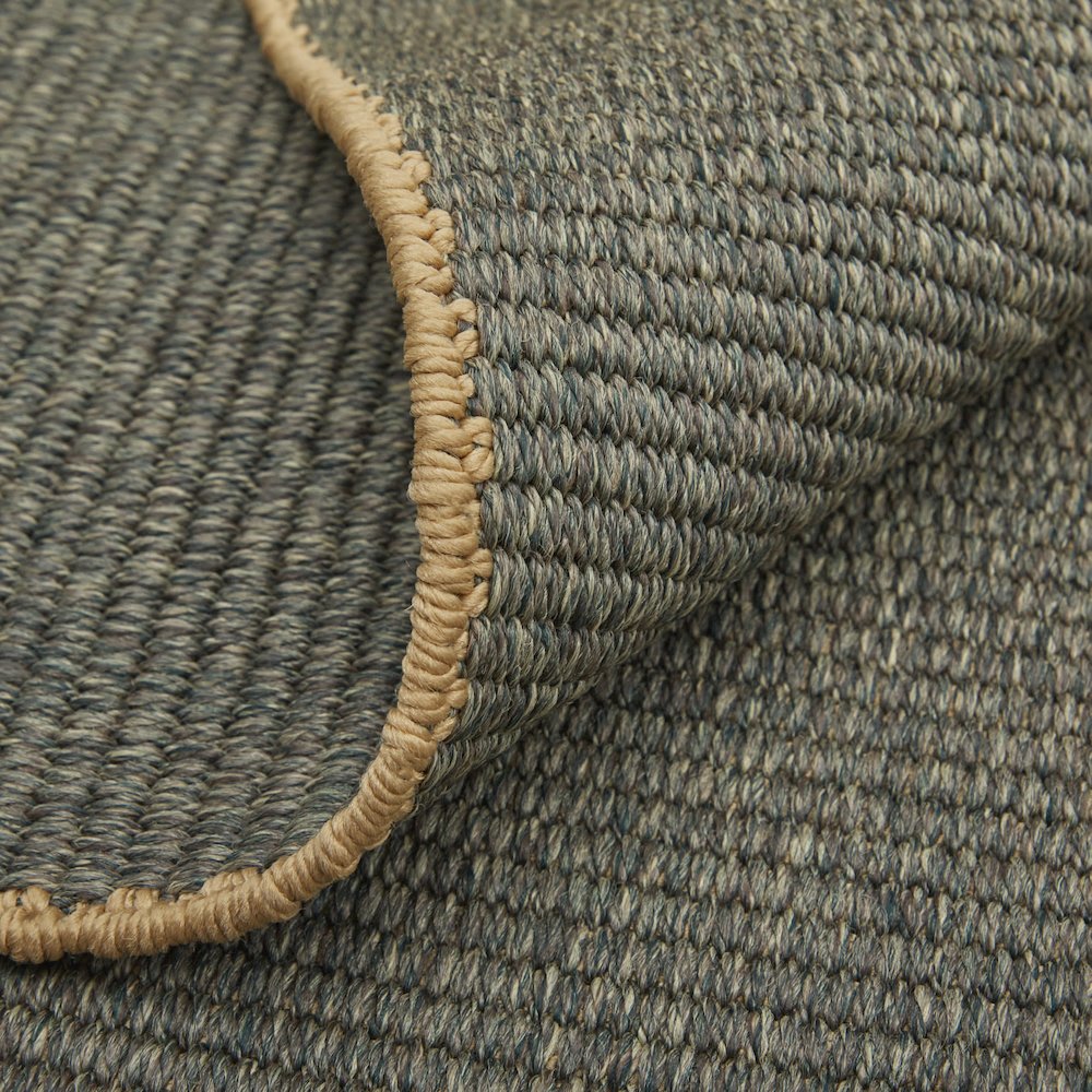 Theo Modern Solid, Green/Tan, 9' x 12' Area Rug. Picture 6