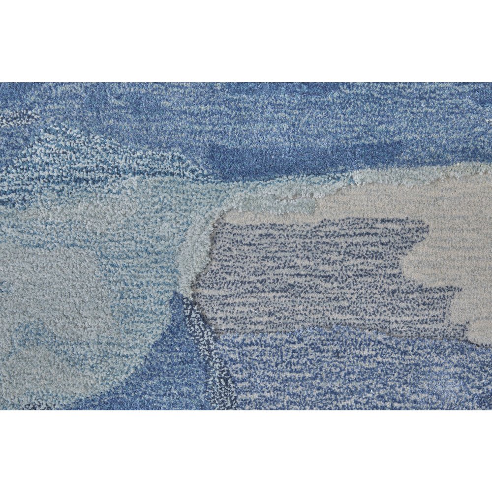 Anya Transitional Abstract, Blue/Ivory, 5' x 8' Area Rug. Picture 6