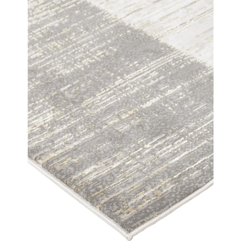 Aura Modern Abstract, Gray/Ivory, 12' x 15' Area Rug. Picture 2