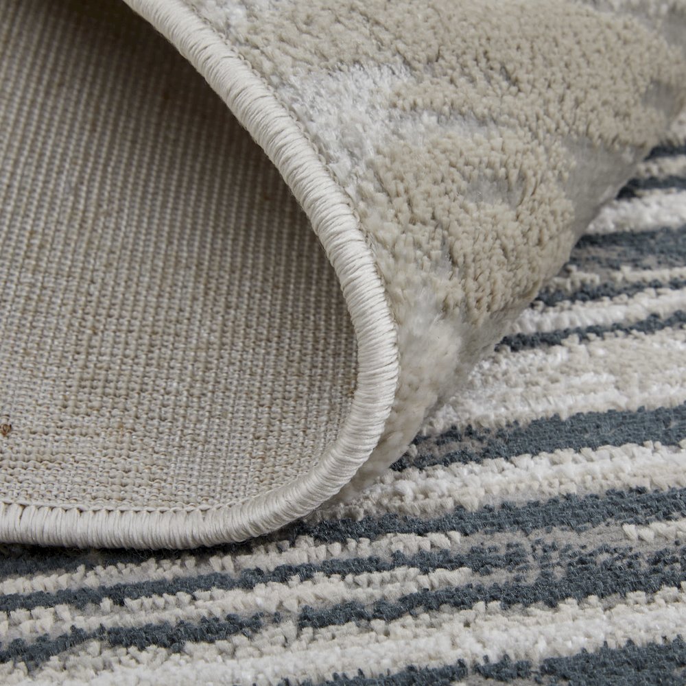 Micah Modern Diamond, Black/Silver/Taupe, 8' x 10' Area Rug. Picture 7