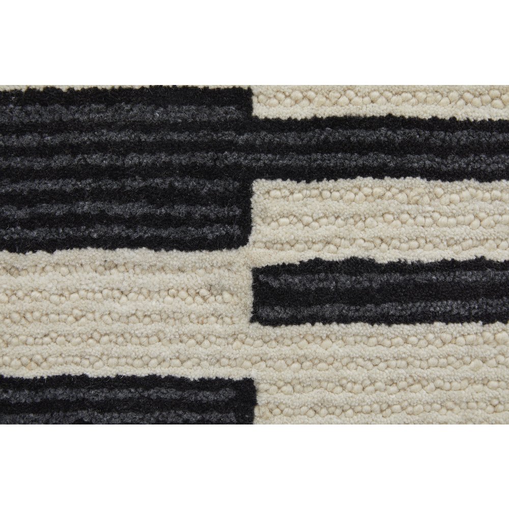 Maguire Transitional Abstract, Ivory/Black, 10' x 14' Area Rug. Picture 6