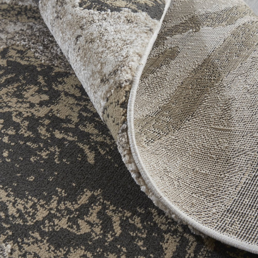 Vancouver Modern Abstract, Ivory/Brown/Taupe, 2'-10" x 7'-10" Runner. Picture 7