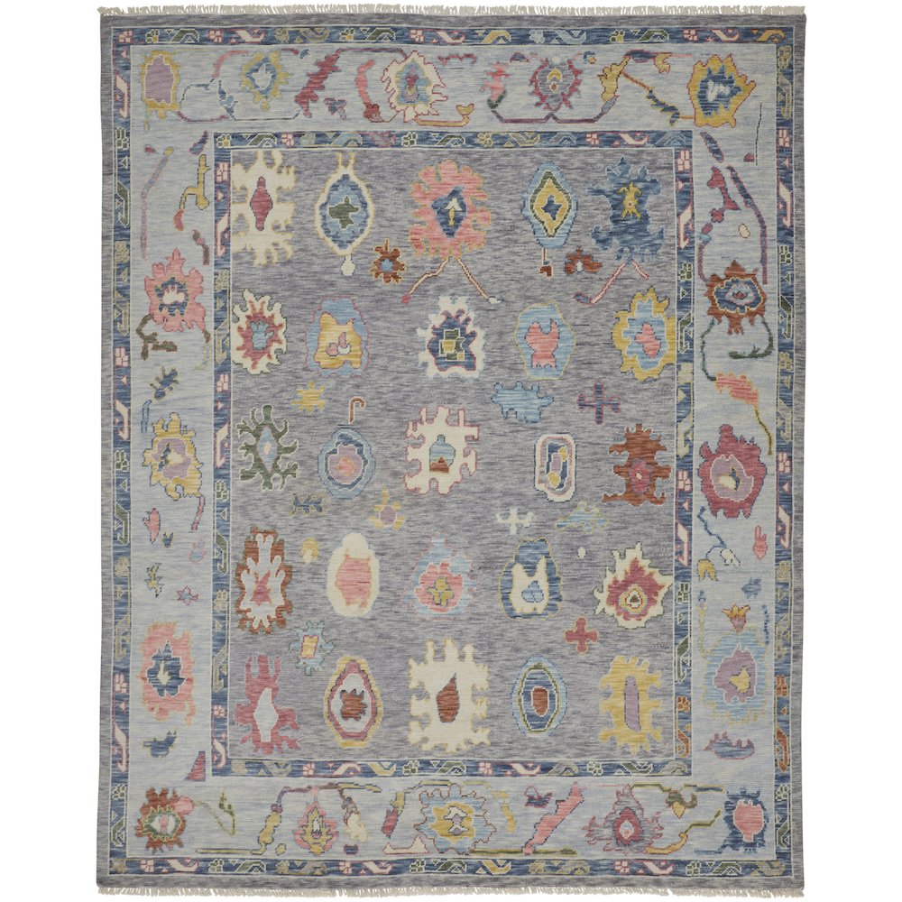 Karina Traditional Persian, Blue/Gray/Red, 8'-6" x 11'-6" Area Rug. Picture 1