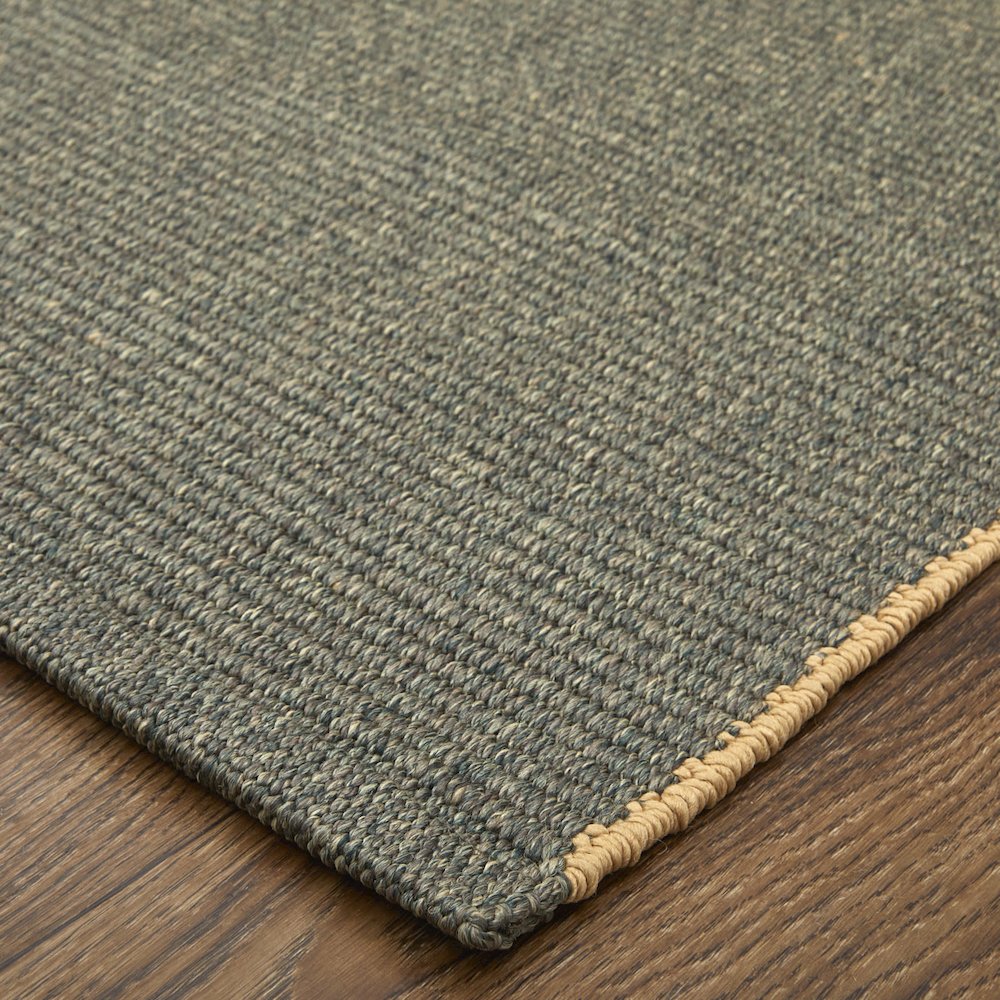 Theo Modern Solid, Green/Tan, 9' x 12' Area Rug. Picture 2