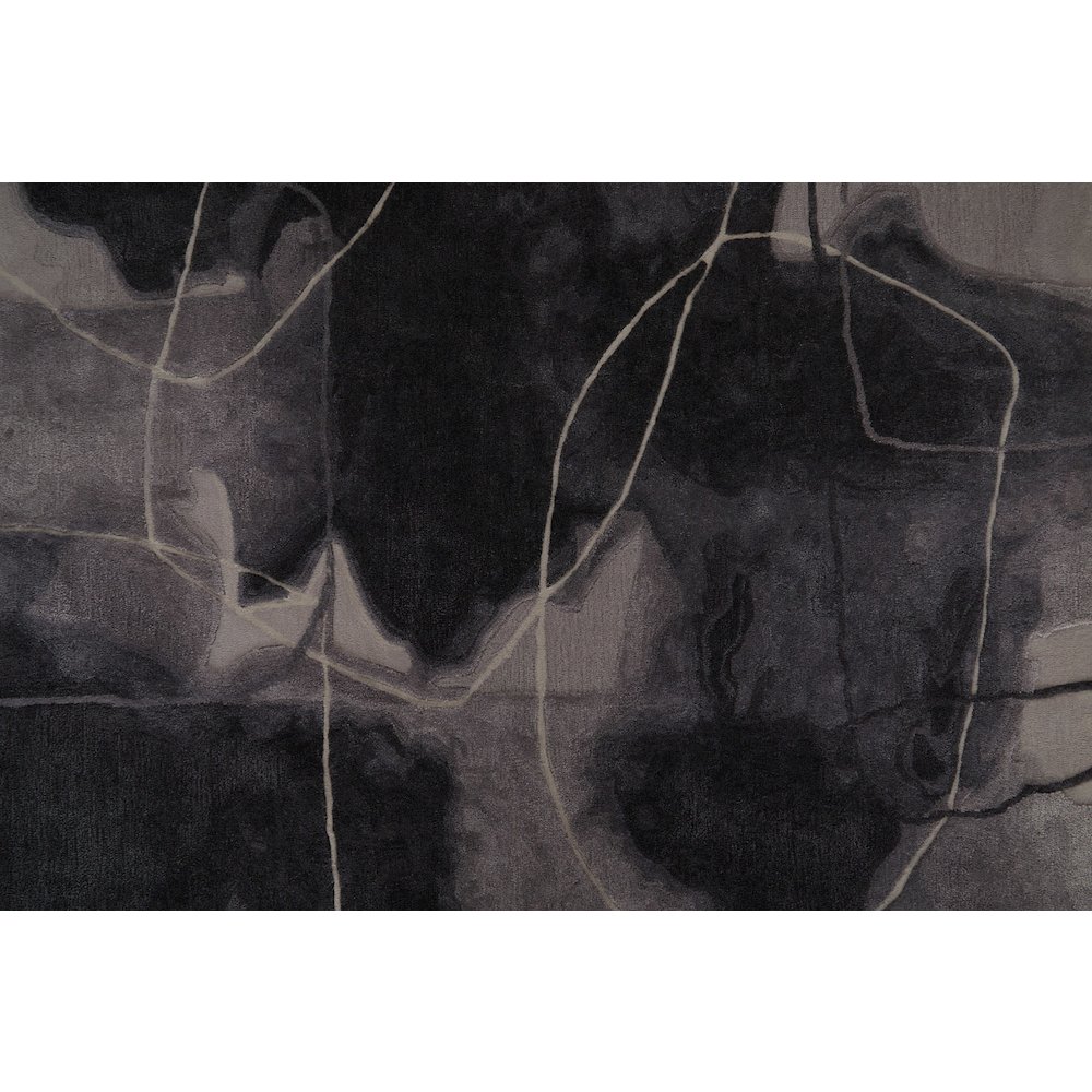 Anya Transitional Abstract, Ivory/Gray/Taupe, 5' x 8' Area Rug. Picture 6